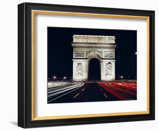 Arc De Triomphe at Night, Paris, France, Europe-Walter Rawlings-Framed Photographic Print