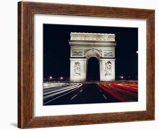 Arc De Triomphe at Night, Paris, France, Europe-Walter Rawlings-Framed Photographic Print