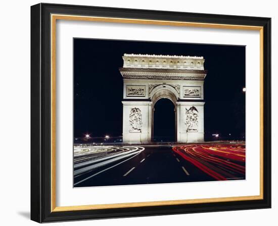 Arc De Triomphe at Night, Paris, France, Europe-Walter Rawlings-Framed Photographic Print