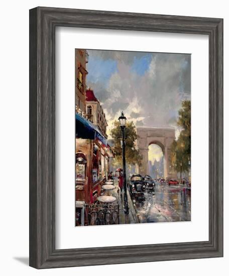 Arc De Triomphe Avenue-Brent Heighton-Framed Art Print