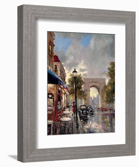 Arc De Triomphe Avenue-Brent Heighton-Framed Art Print