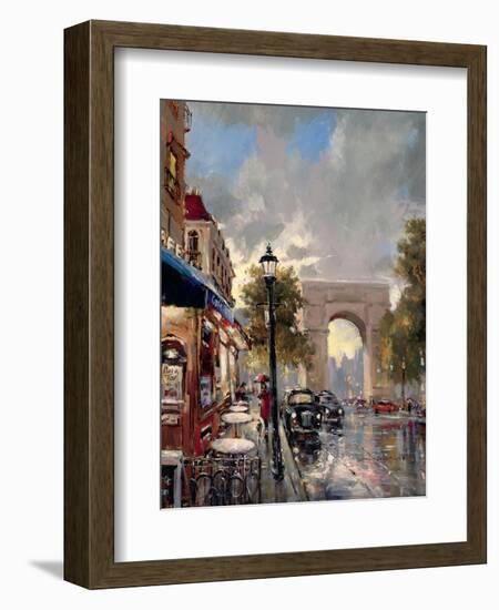 Arc De Triomphe Avenue-Brent Heighton-Framed Art Print