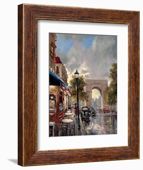 Arc De Triomphe Avenue-Brent Heighton-Framed Art Print