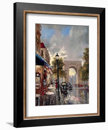 Arc De Triomphe Avenue-Brent Heighton-Framed Art Print