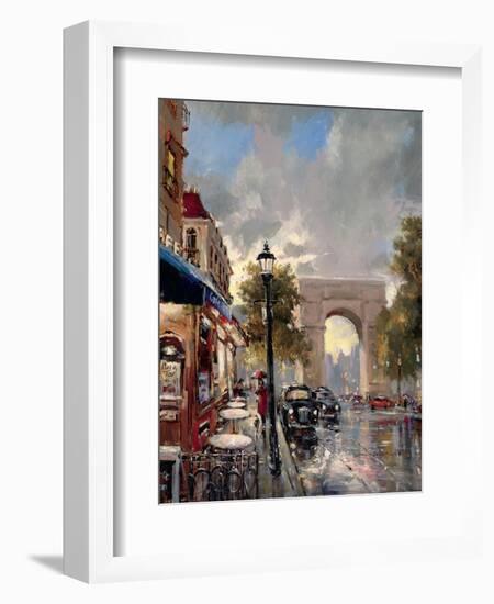 Arc De Triomphe Avenue-Brent Heighton-Framed Art Print