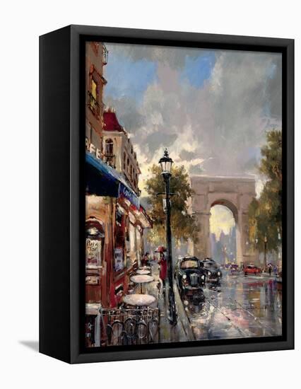 Arc De Triomphe Avenue-Brent Heighton-Framed Stretched Canvas