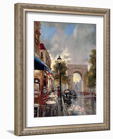 Arc De Triomphe Avenue-Brent Heighton-Framed Art Print