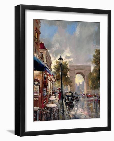 Arc De Triomphe Avenue-Brent Heighton-Framed Art Print