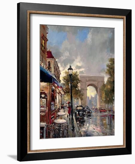 Arc De Triomphe Avenue-Brent Heighton-Framed Art Print