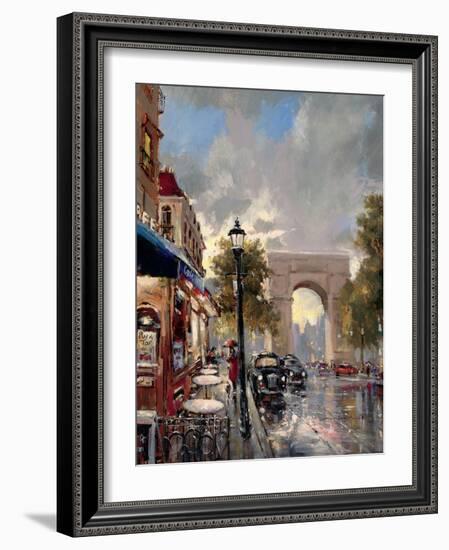 Arc De Triomphe Avenue-Brent Heighton-Framed Art Print