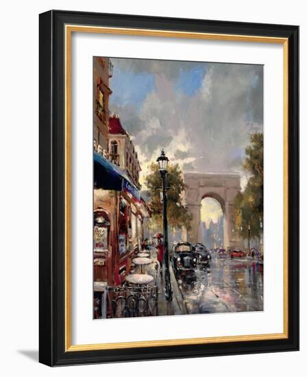 Arc De Triomphe Avenue-Brent Heighton-Framed Art Print