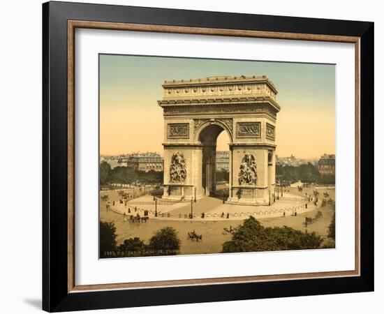 Arc de Triomphe, de l'Etoile, Paris, France, c.1890-1900-null-Framed Photographic Print