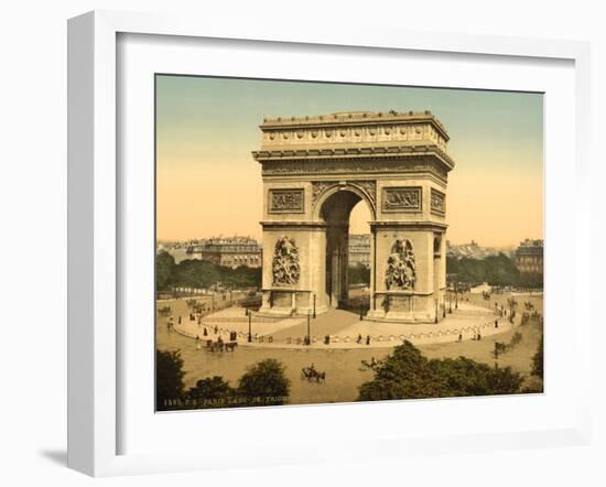 Arc de Triomphe, de l'Etoile, Paris, France, c.1890-1900-null-Framed Photographic Print