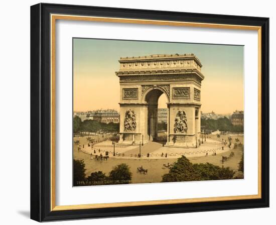 Arc de Triomphe, de l'Etoile, Paris, France, c.1890-1900-null-Framed Photographic Print