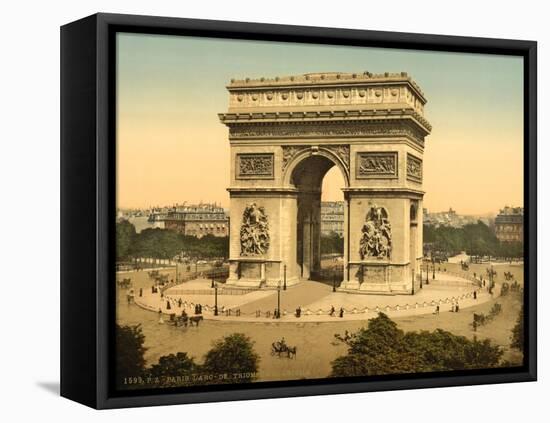 Arc de Triomphe, de l'Etoile, Paris, France, c.1890-1900-null-Framed Premier Image Canvas