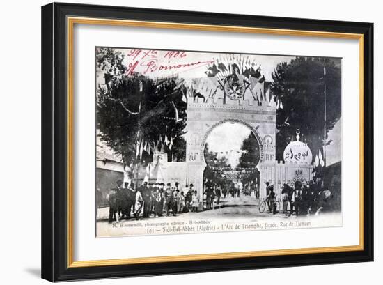 Arc De Triomphe Facade, Sidi Bel Abbes, Algeria, 14 July 1906-Boumendil-Framed Giclee Print