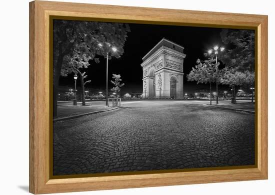 Arc De Triomphe in Black and White-Philippe Manguin-Framed Premier Image Canvas