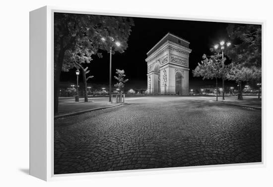 Arc De Triomphe in Black and White-Philippe Manguin-Framed Premier Image Canvas