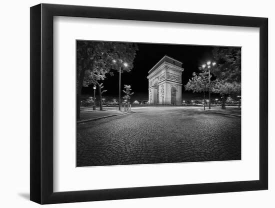 Arc De Triomphe in Black and White-Philippe Manguin-Framed Photographic Print