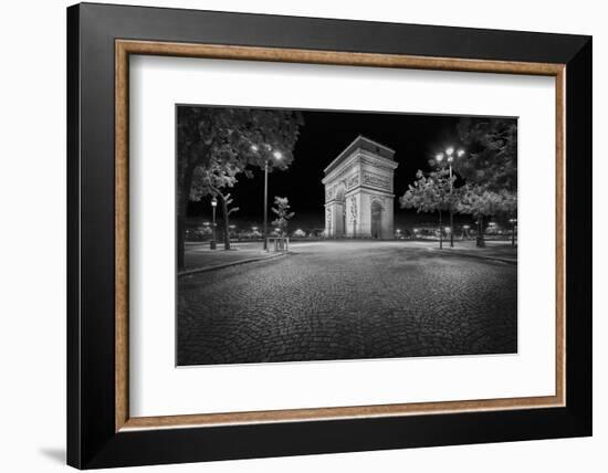 Arc De Triomphe in Black and White-Philippe Manguin-Framed Photographic Print