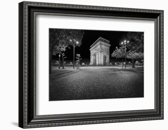 Arc De Triomphe in Black and White-Philippe Manguin-Framed Photographic Print