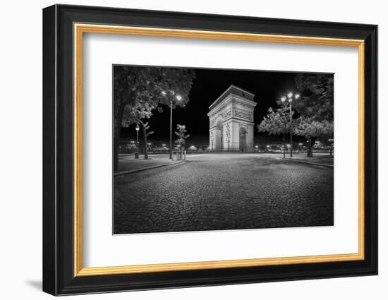 Arc De Triomphe in Black and White-Philippe Manguin-Framed Photographic Print