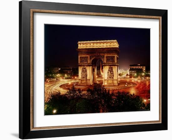 Arc de Triomphe in Place de L'Etoile at Night-Eliot Elisofon-Framed Photographic Print