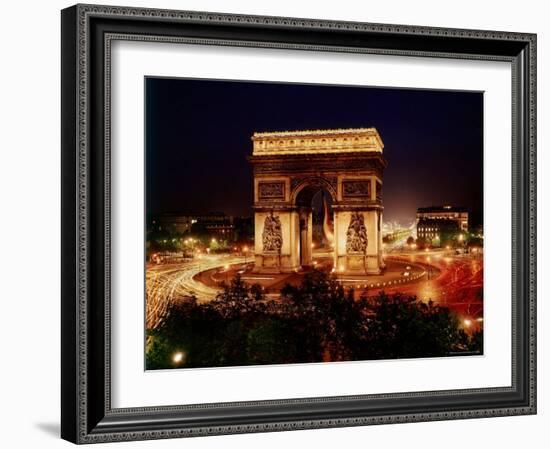 Arc de Triomphe in Place de L'Etoile at Night-Eliot Elisofon-Framed Photographic Print