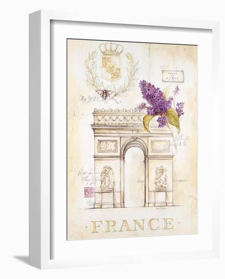 Arc De Triomphe Lilacs-Angela Staehling-Framed Art Print