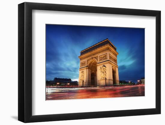 Arc De Triomphe Paris City at Sunset - Arch of Triumph-dellm60-Framed Photographic Print
