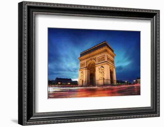 Arc De Triomphe Paris City at Sunset - Arch of Triumph-dellm60-Framed Photographic Print