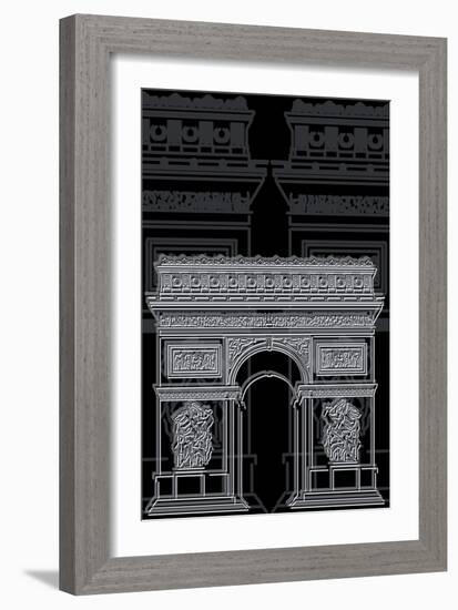 Arc De Triumph Night-Cristian Mielu-Framed Art Print