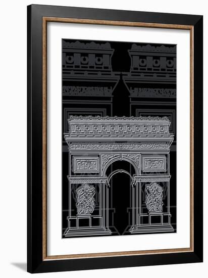 Arc De Triumph Night-Cristian Mielu-Framed Art Print