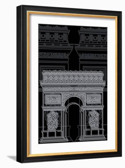 Arc De Triumph Night-Cristian Mielu-Framed Art Print