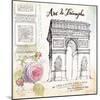 Arc De Truimphe Sketchbook-Angela Staehling-Mounted Art Print