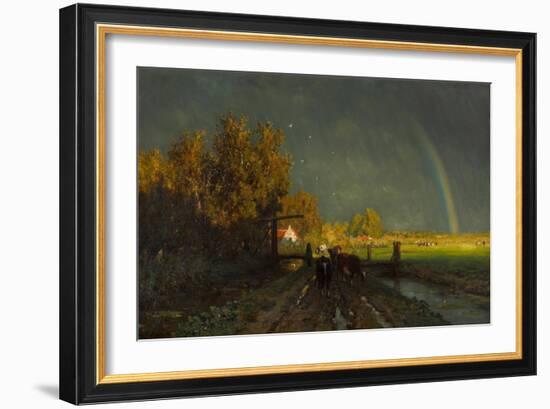Arc En Ciel  (Rainbow) Peinture De Willem Roelofs (1822-1897) - 1875 - Oil on Canvas Dim 96,2X147,-Willem Roelofs-Framed Giclee Print