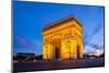 Arc of Triomphe Champs Elysees Paris City at Sunset-vichie81-Mounted Photographic Print