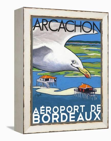 Arcachon aéroport de Bordeaux-Jean Pierre Got-Framed Stretched Canvas