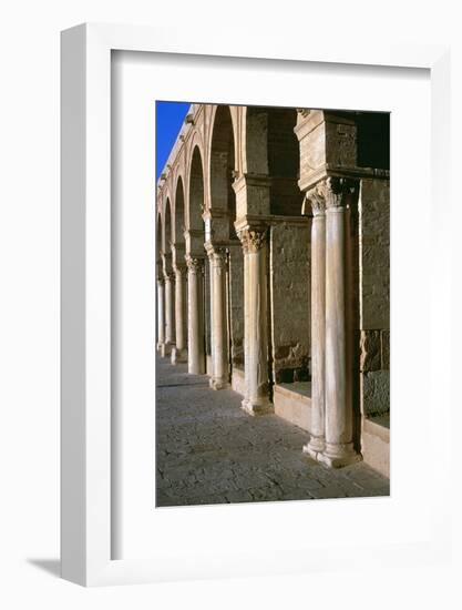 Arcade in the courtyard of the Great Mosque of Kairoun, 7th century-Unknown-Framed Photographic Print