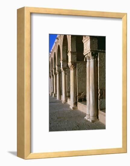 Arcade in the courtyard of the Great Mosque of Kairoun, 7th century-Unknown-Framed Photographic Print