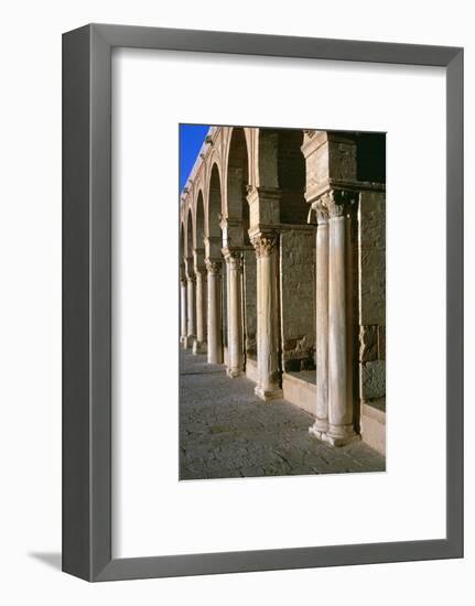 Arcade in the courtyard of the Great Mosque of Kairoun, 7th century-Unknown-Framed Photographic Print