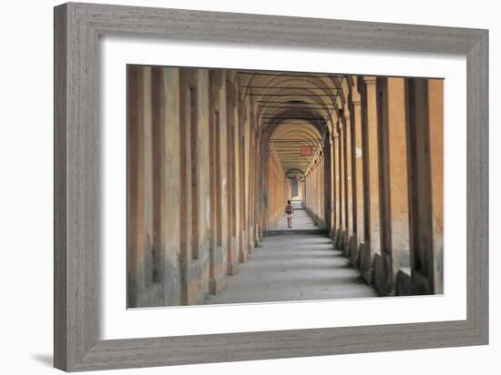 Arcade of a Building, Portico San Luca, Bologna, Emilia-Romagna, Italy-null-Framed Photographic Print