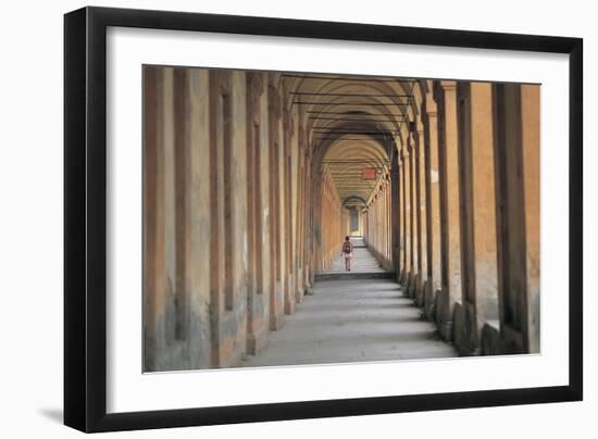 Arcade of a Building, Portico San Luca, Bologna, Emilia-Romagna, Italy-null-Framed Photographic Print