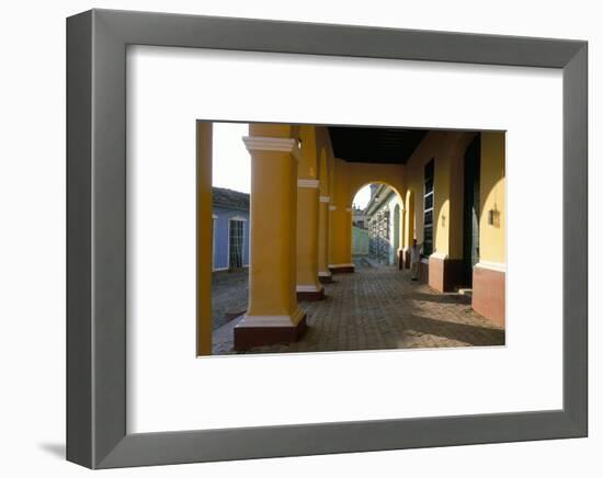 Arcades of the Maison Romantique, Town of Trinidad, Unesco World Heritage Site, Cuba-Bruno Barbier-Framed Photographic Print