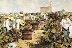 The Grape Harvest-Arcadi Mas y Fondevila-Framed Stretched Canvas