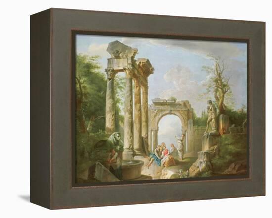 Arcadian Scene, 18th Century-Giovanni Paolo Pannini-Framed Premier Image Canvas