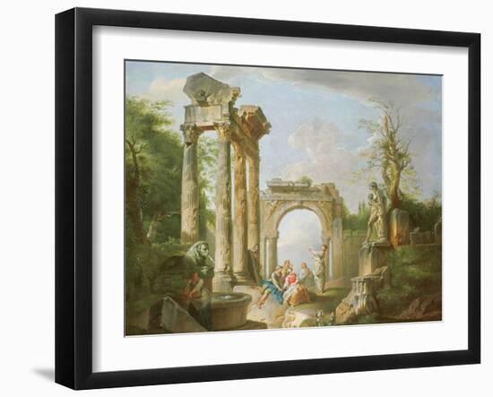 Arcadian Scene, 18th Century-Giovanni Paolo Pannini-Framed Giclee Print