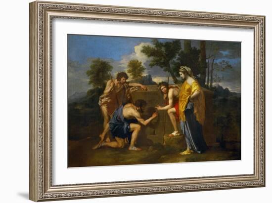 Arcadian Shepherds, circa 1650-Nicolas Poussin-Framed Giclee Print