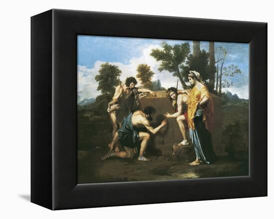 Arcadian Shepherds (Et in Arcadia Ego)-Nicolas Poussin-Framed Stretched Canvas