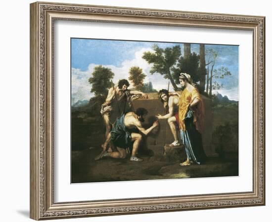 Arcadian Shepherds (Et in Arcadia Ego)-Nicolas Poussin-Framed Art Print